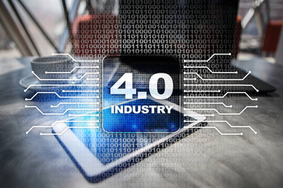 行業(yè)4.0 理念, 智能工廠結(jié)構(gòu)。流程自動化和數(shù)據(jù)交換。現(xiàn)代制造技術(shù)